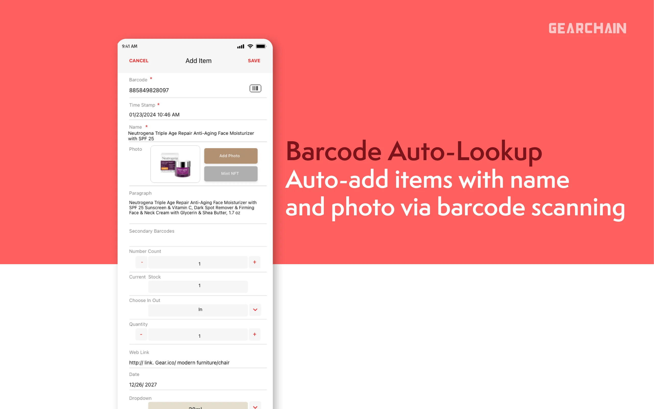GearChain: Simple Inventory — Screenshots 4