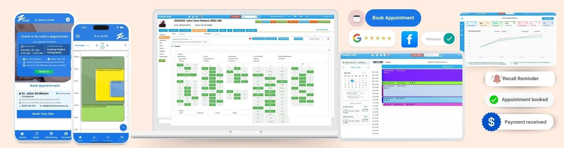 zHealth — All-in-one practice management software for wellness clinics