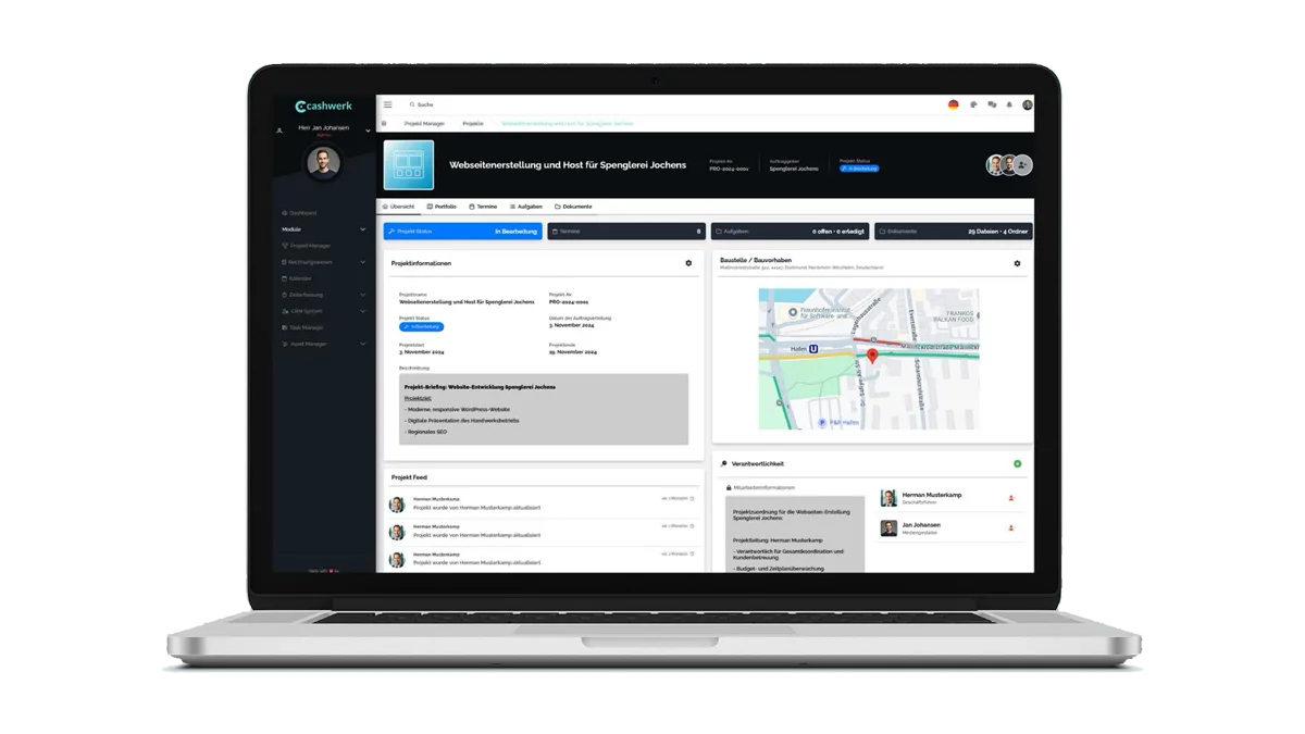 cashwerk.io — Unified platform for CRM, projects, and invoicing