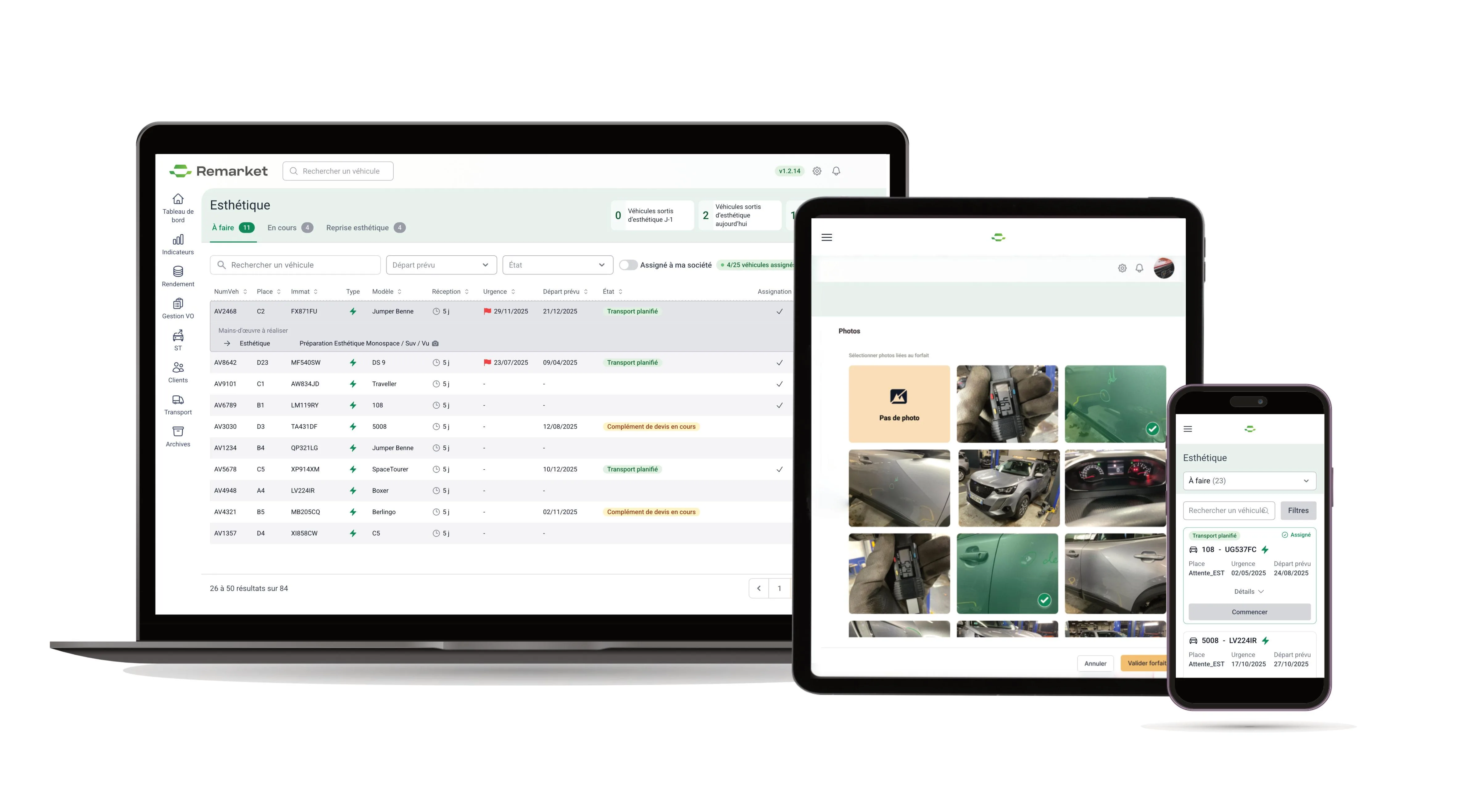 Progicar Remarket — Logiciel de pilotage pour centre de reconditionnement VO