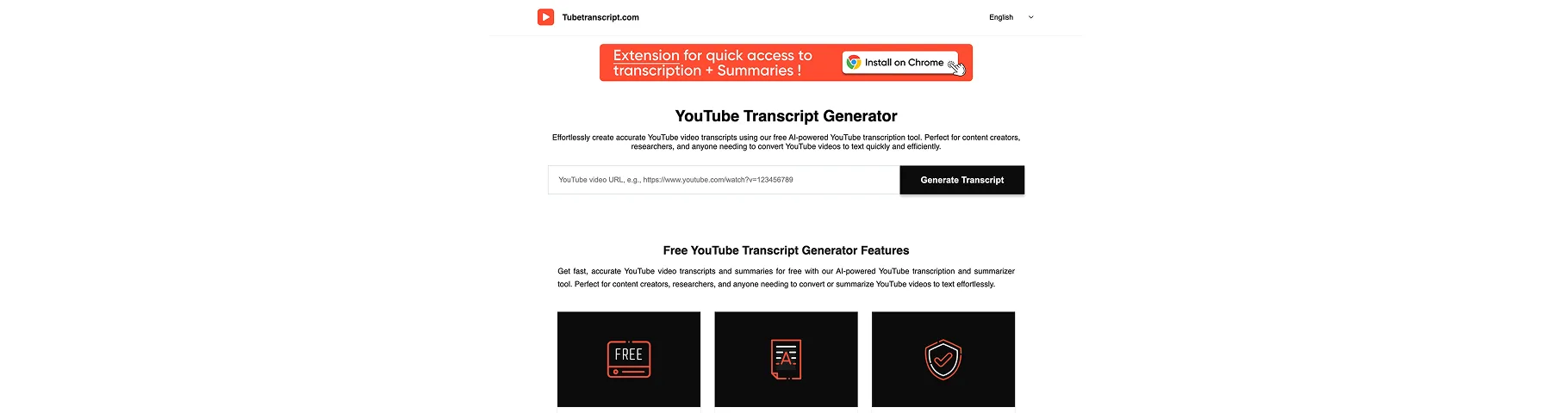 Tubetranscript — YouTube Transcript Generator