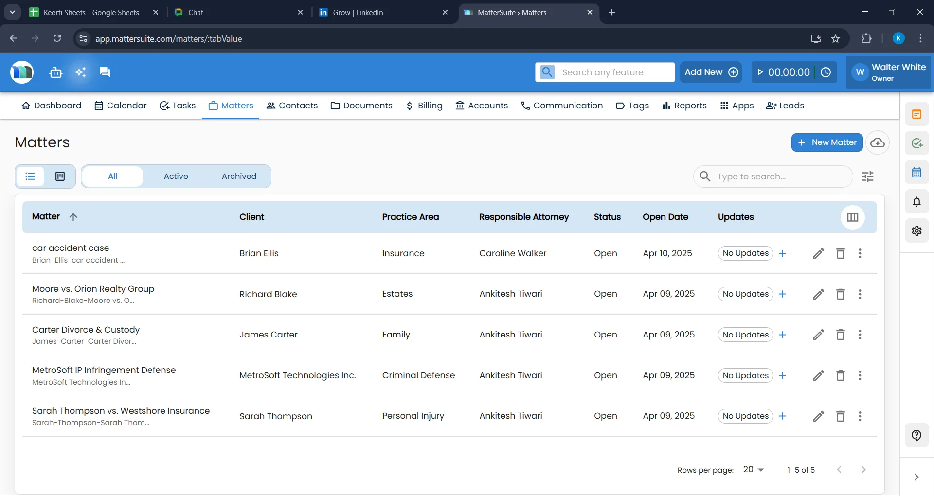 MatterSuite ELM Software — Screenshots 2