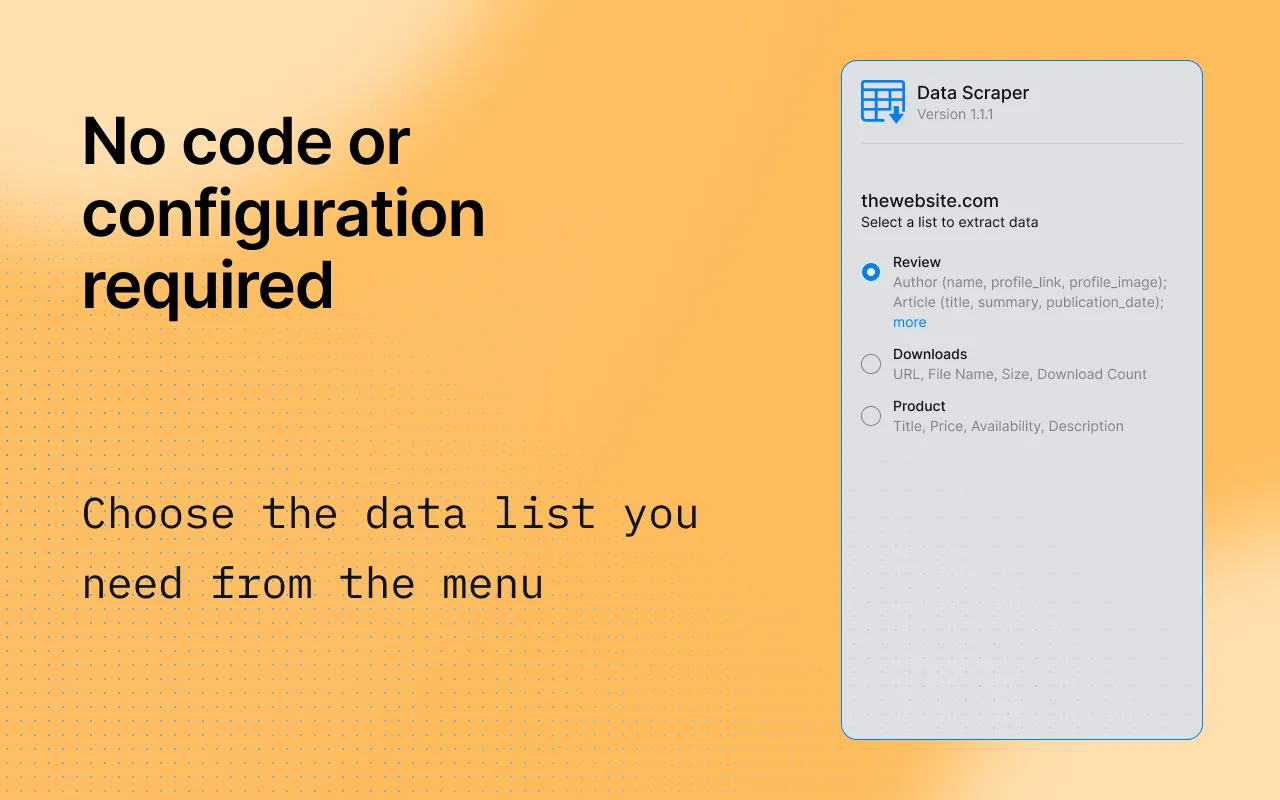 Data Scraper — Screenshots 2