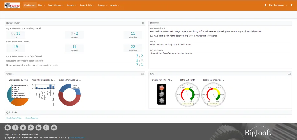 Bigfoot CMMS — Screenshots 1
