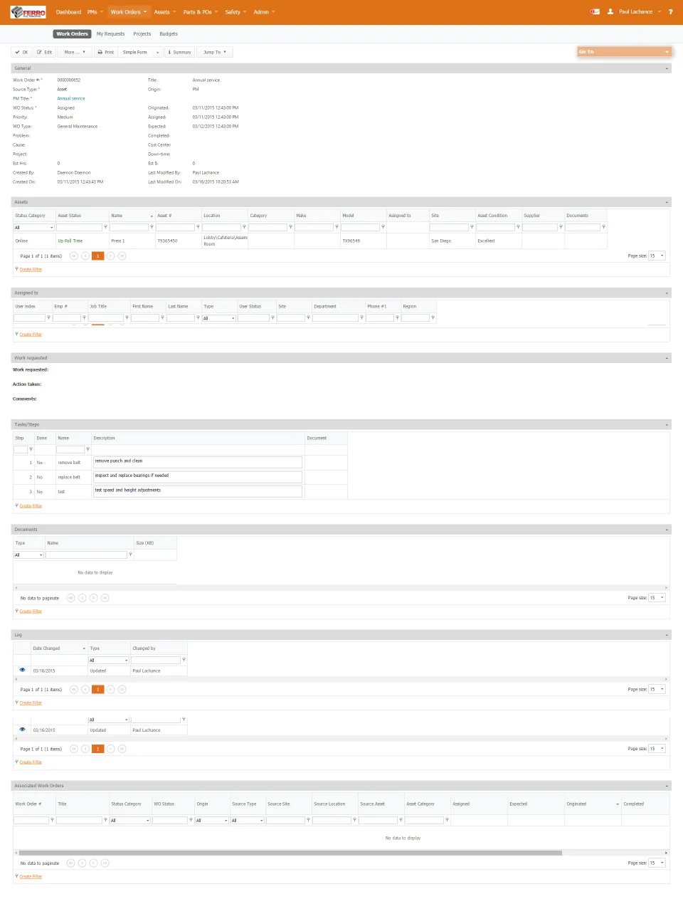 Bigfoot CMMS — Screenshots 2