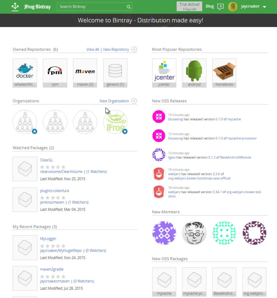 Bintray — Screenshots 2