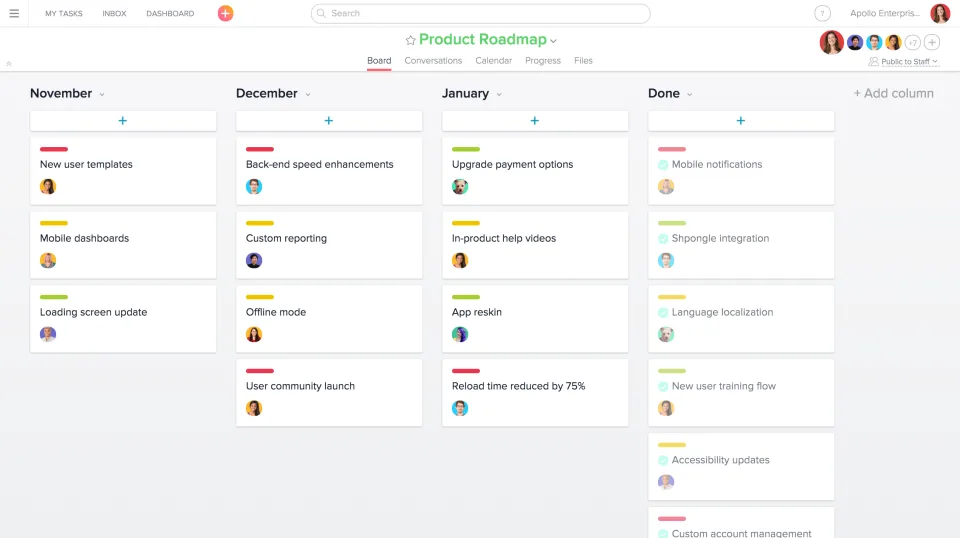 Asana screenshot