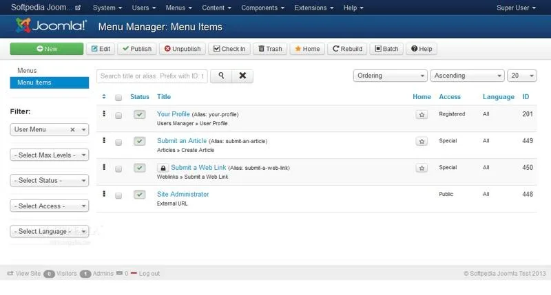 Joomla! — Screenshots 1