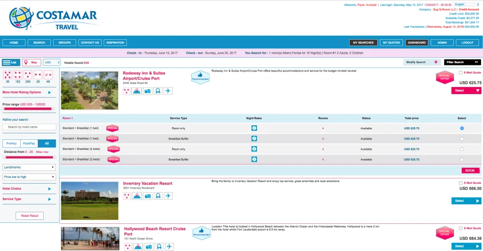 BugHotel Reservation System — Screenshots 2
