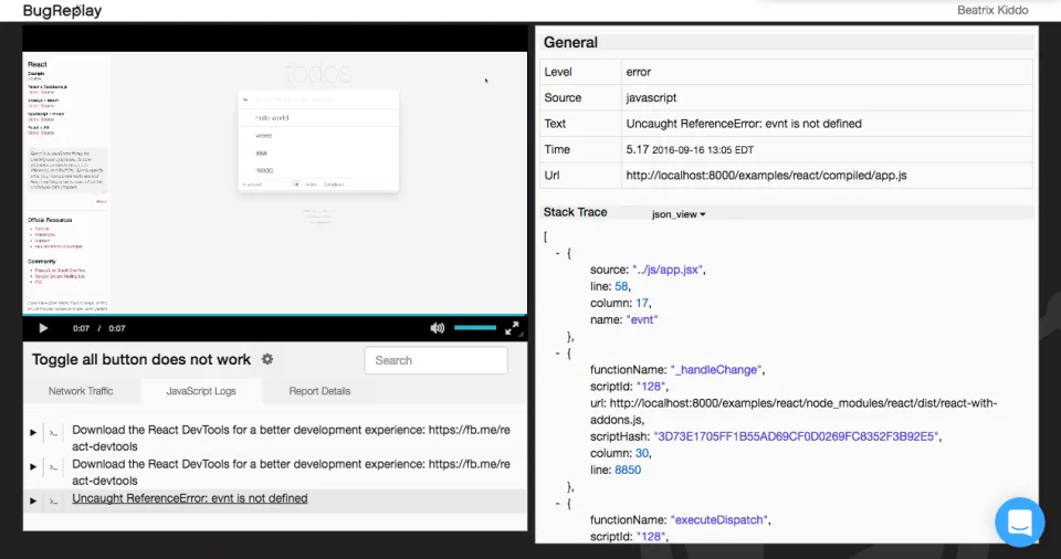 BugReplay — Screenshots 1