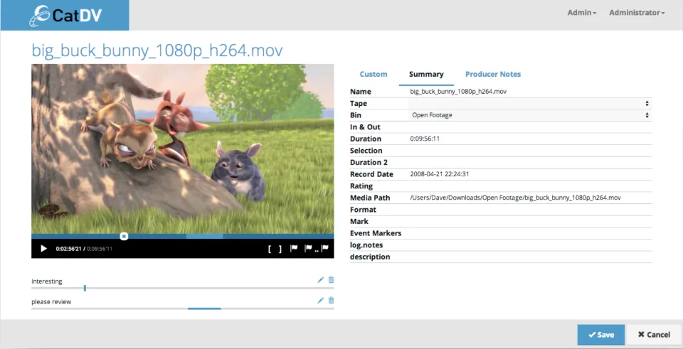 CatDV — Screenshots 2