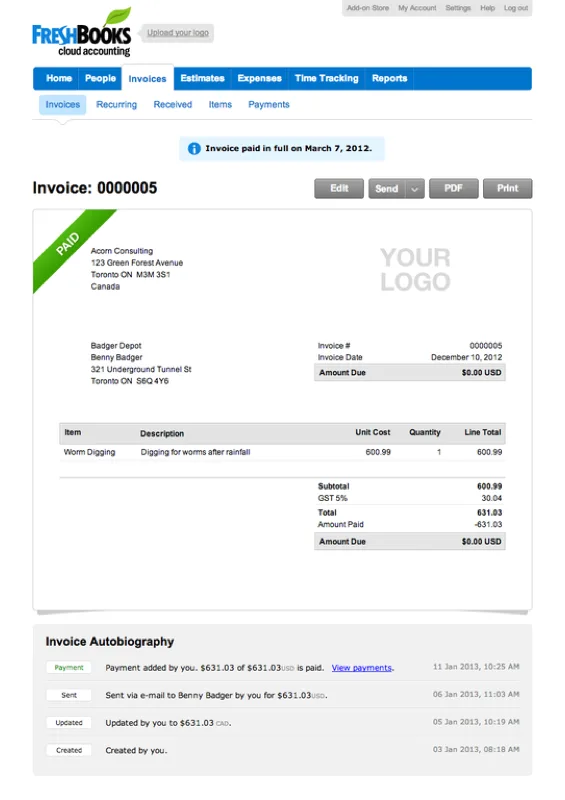 FreshBooks — Screenshots 3