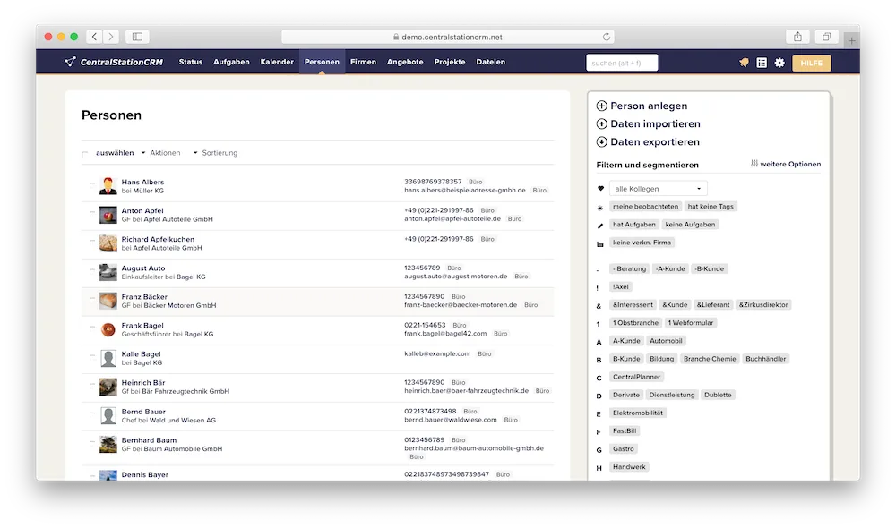 CentralStationCRM — Screenshots 1