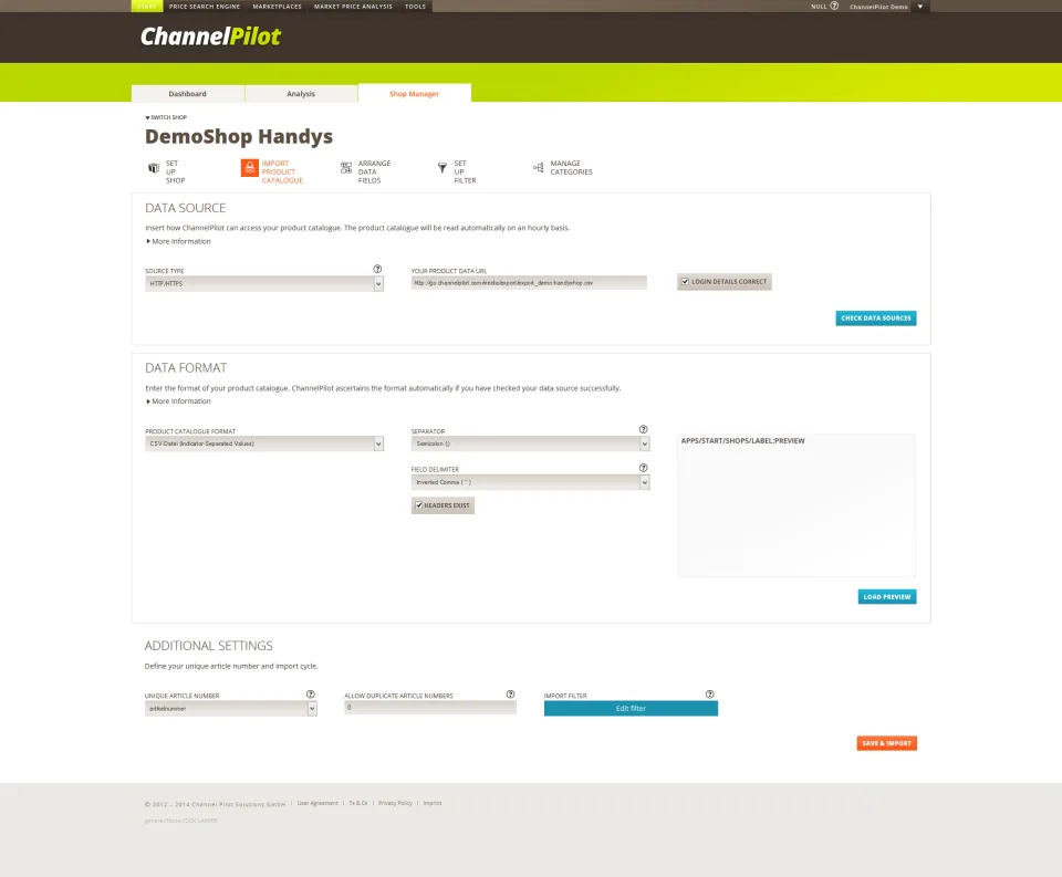 ChannelPilot — Screenshots 1