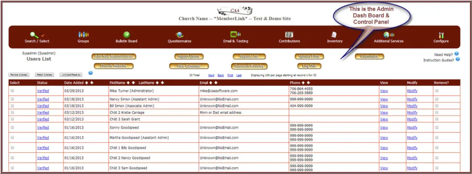 Church MemberLink — Screenshots 1