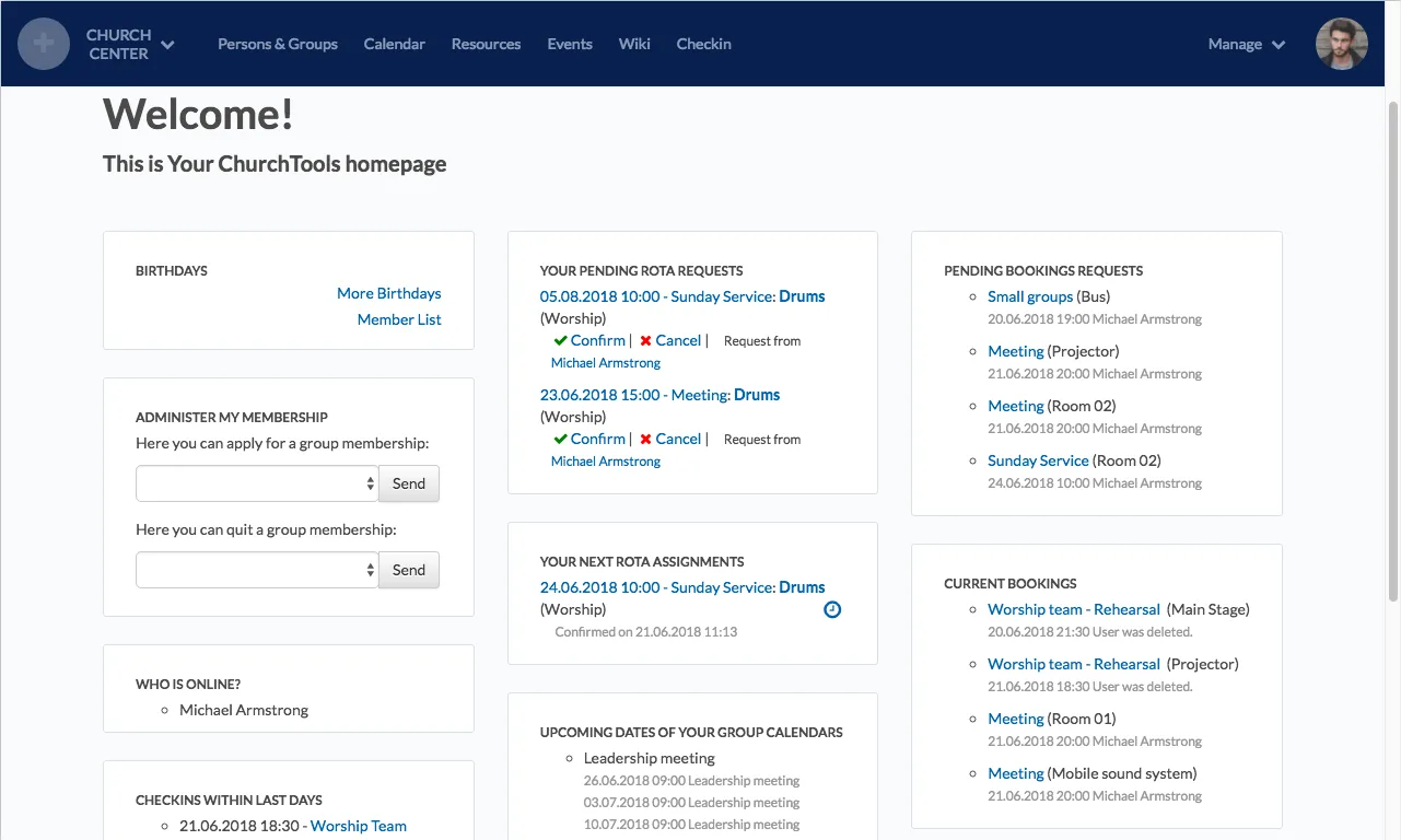ChurchTools — Screenshots 2