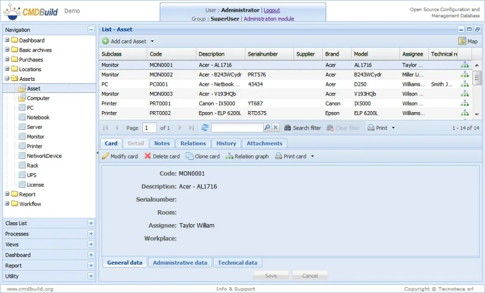 CMDBuild — Screenshots 2