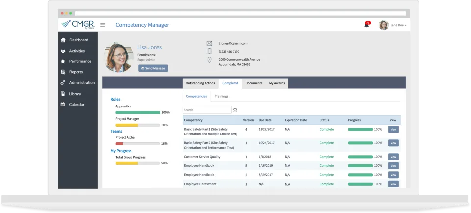 Competency Manager — A Competency Management System for Your Most Important Asset