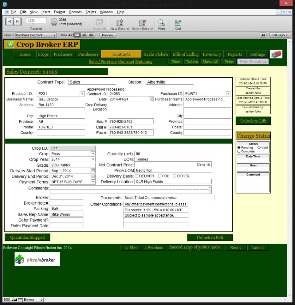 Crop Broker ERP — Screenshots 1