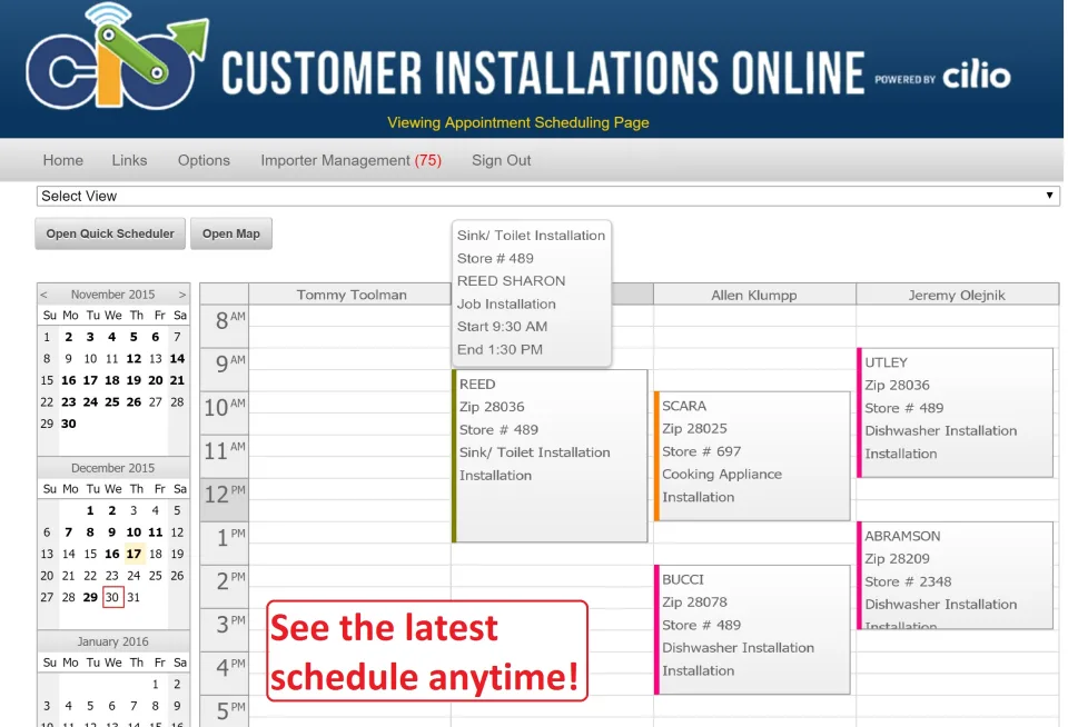 Customer Installations Online — Screenshots 3