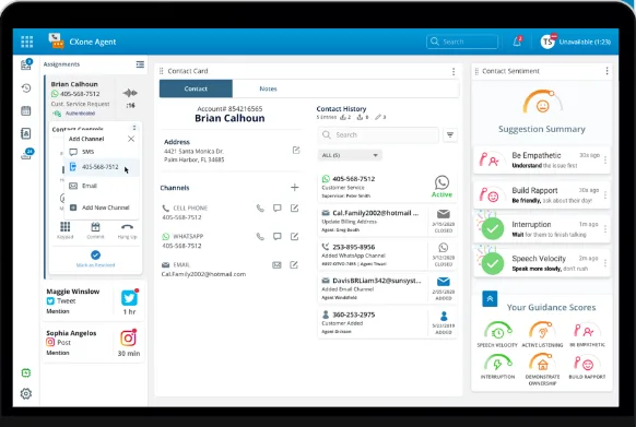 RingCentral Centre de Contact screenshot