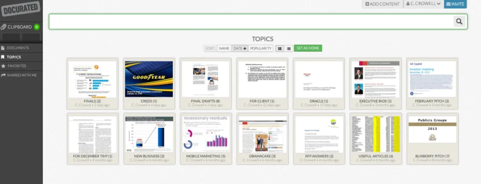 Docurated Sales Enablement — Screenshots 1
