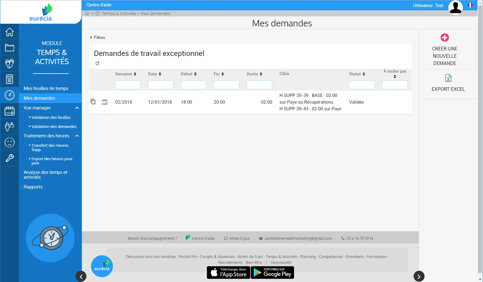 Eurécia Suivi des temps — Screenshots 4