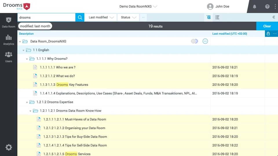Drooms Virtual Data Room — Screenshots 3
