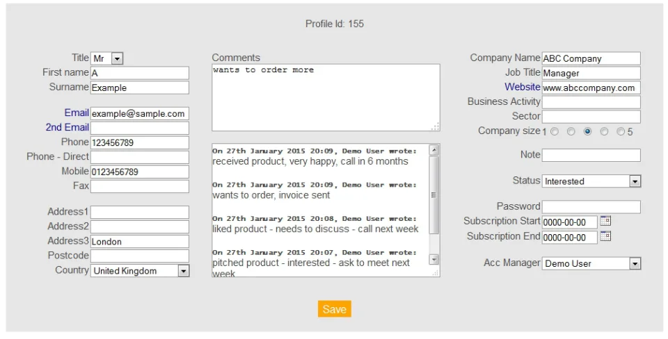 Easy Simple CRM — Screenshots 2