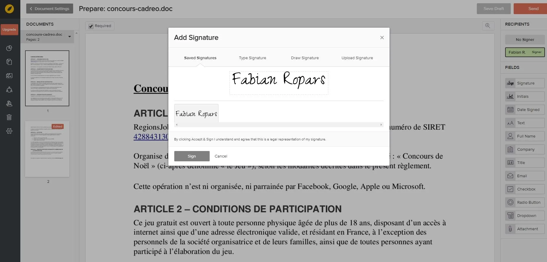 Xodo Sign (formerly eversign) — Electronic Signature Software