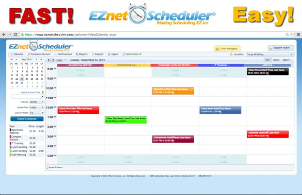 EZnet Scheduler — Screenshots 1