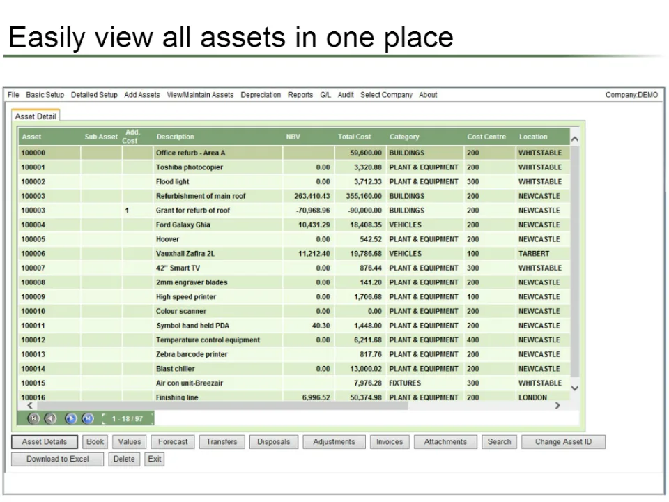 FMIS Asset Management — Screenshots 2