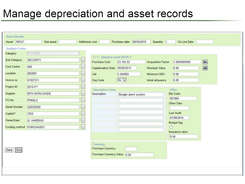 FMIS Asset Management — Screenshots 3