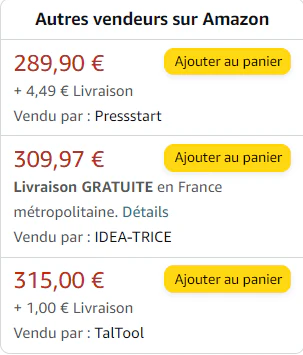 Autres vendeurs sur Amazon