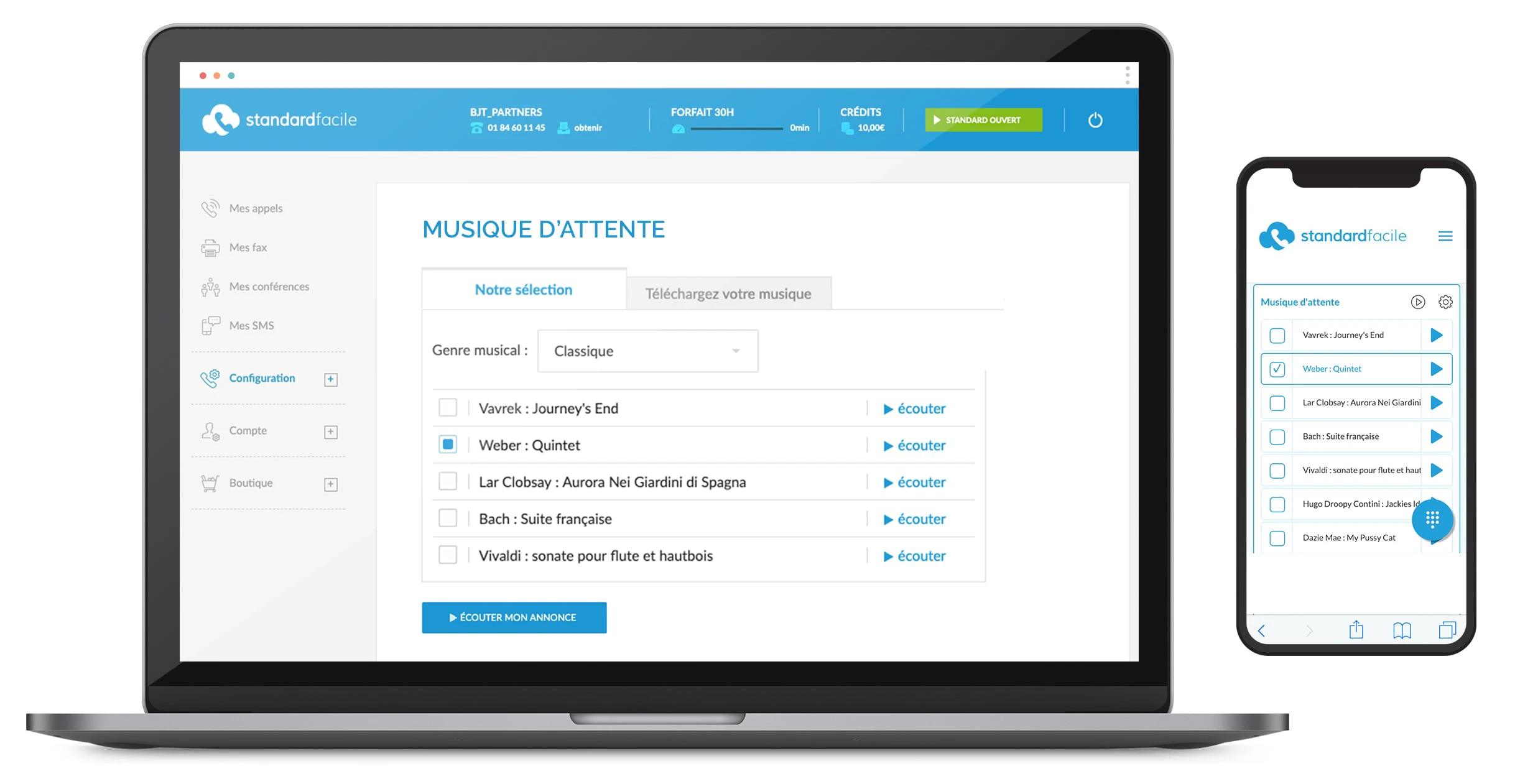 Logiciel standard en ligne