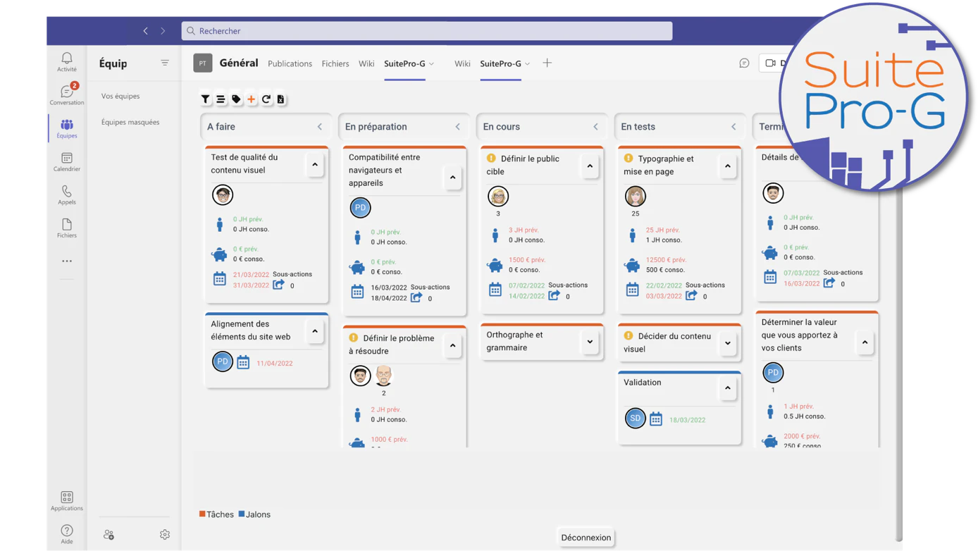 gestion projet SuitePro-G