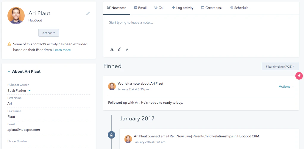 Logiciel service client : Hubspot