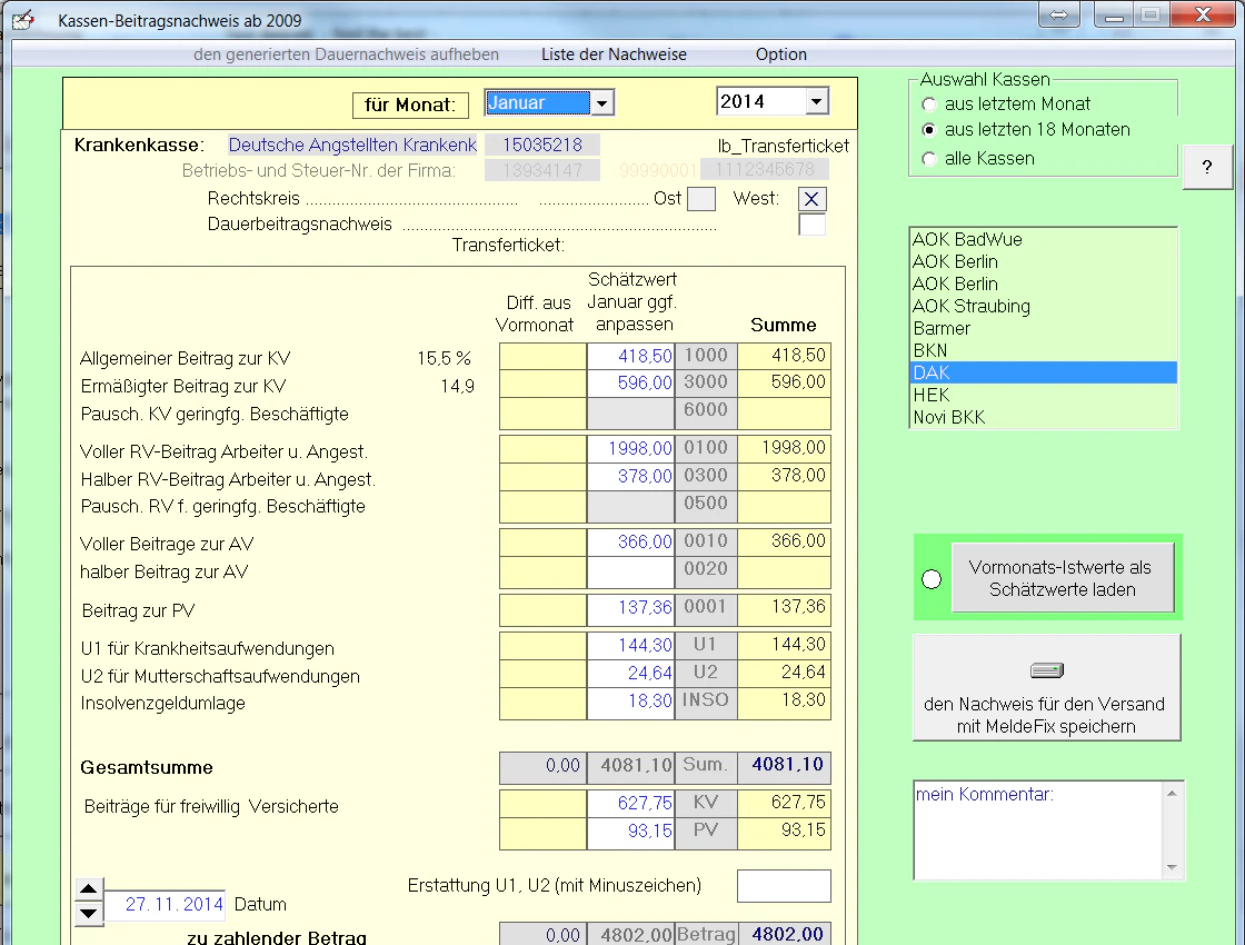 LohnFix Lohnabrechnungssoftware