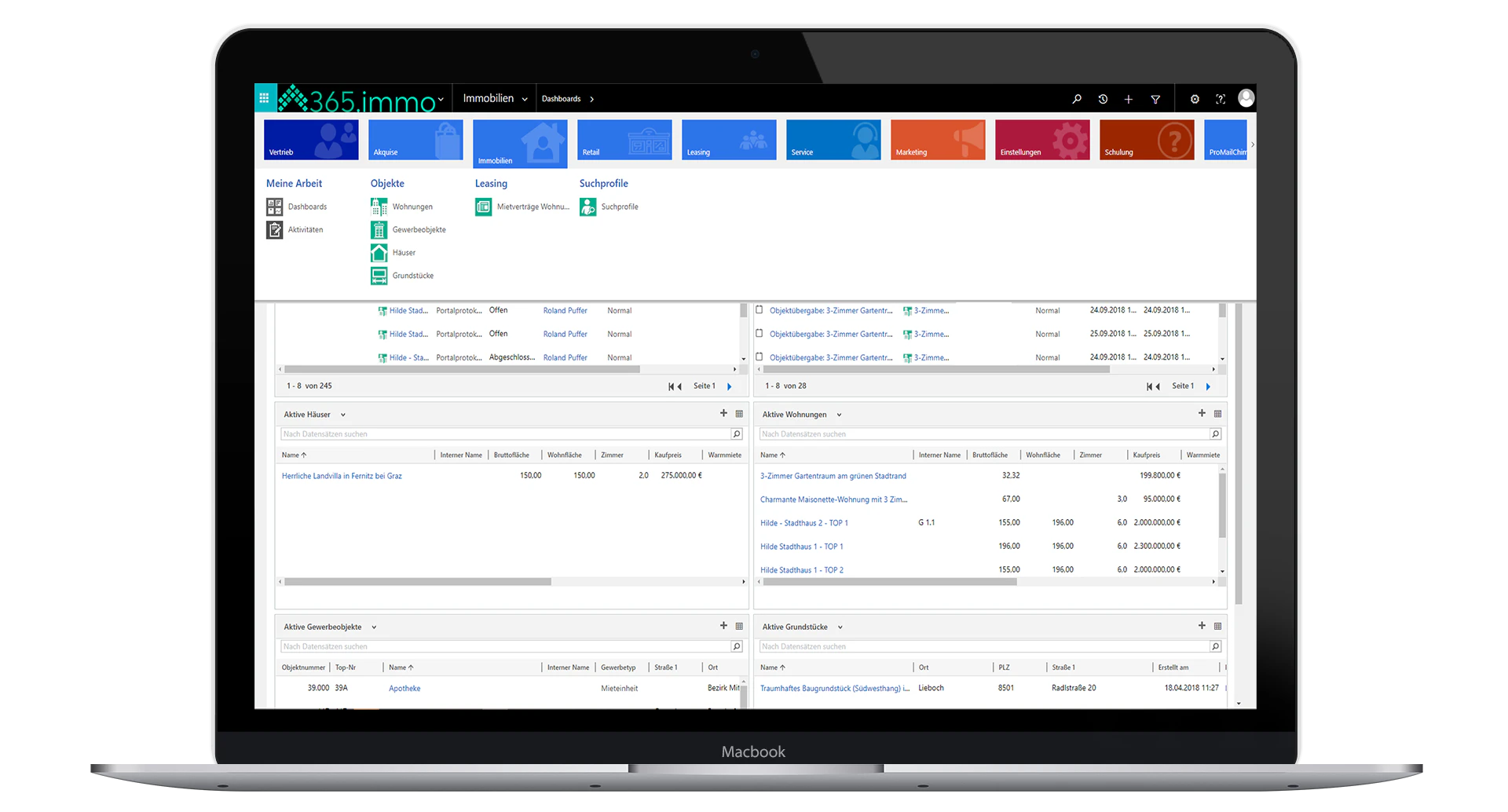 365.immo Screenshot - Makler-CRM
