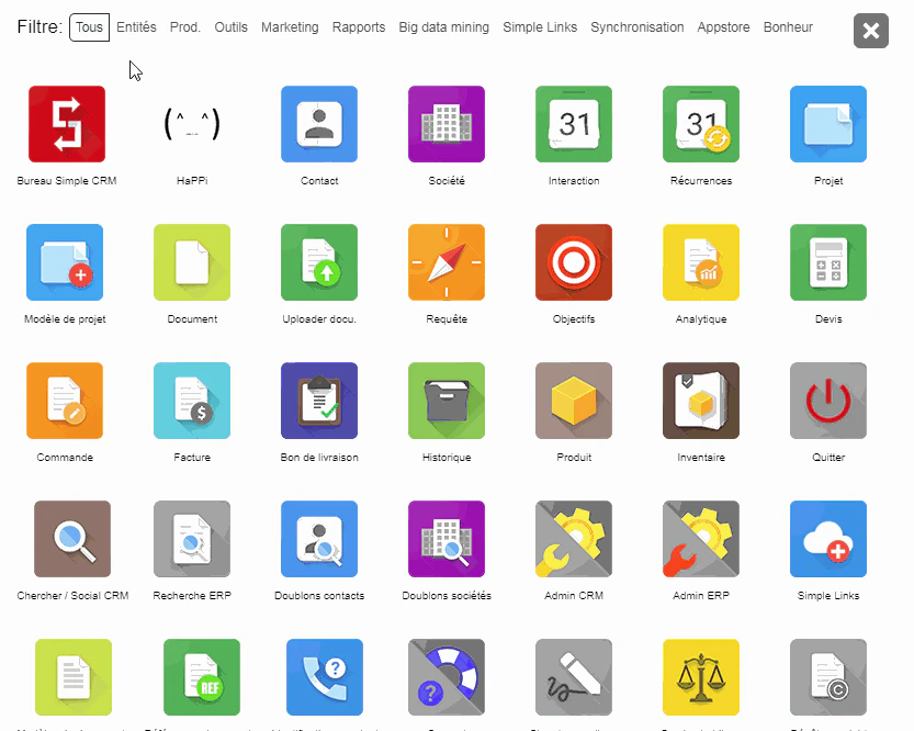 La solution CRM Simple CRM