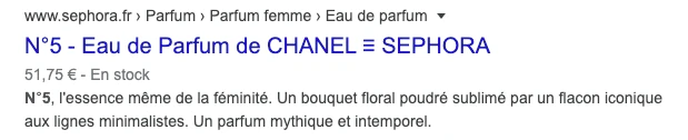 fiche produit : optimisation seo Google