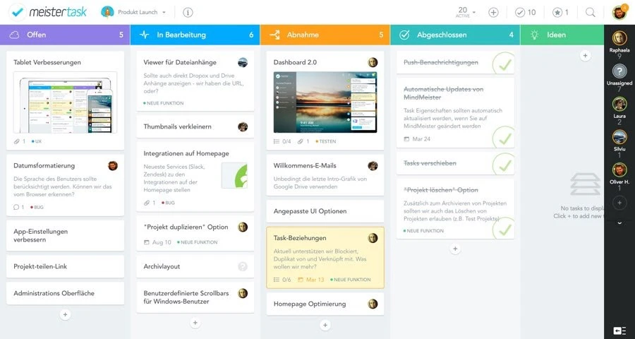 Meistertask Projektsteuerung