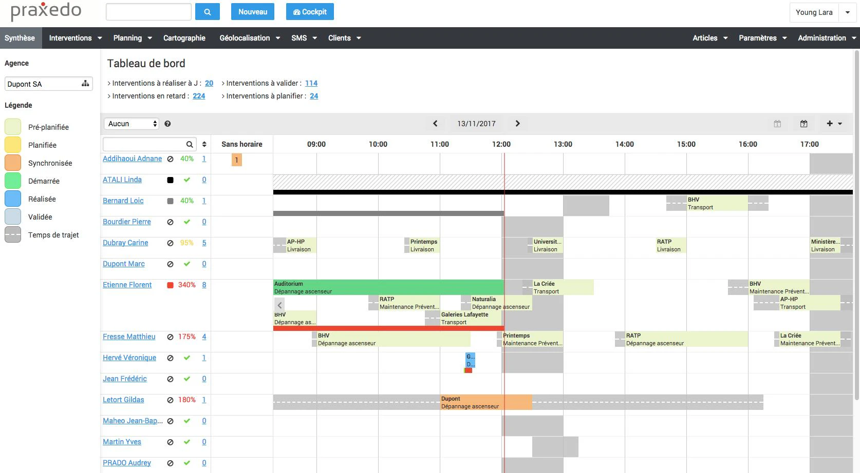 logiciel gestion de planing techniciens