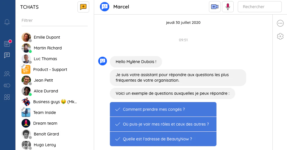 Tutoriel Talkspirit : chatbot Assistant FAQ