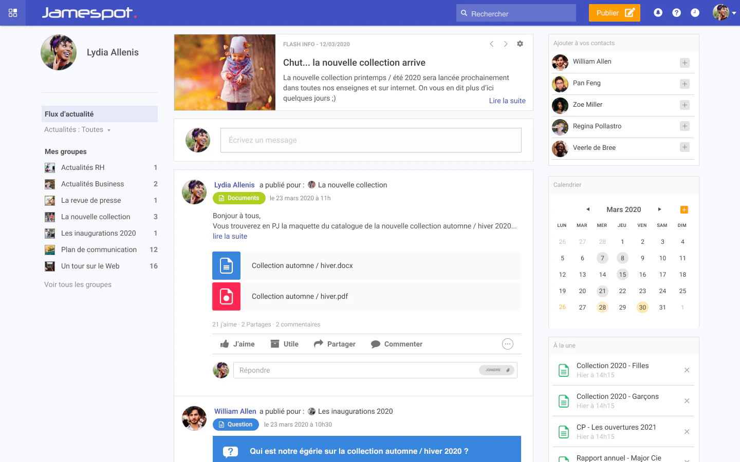 Etape 4 : Publier le premier flash info pour le lancement de la plateforme