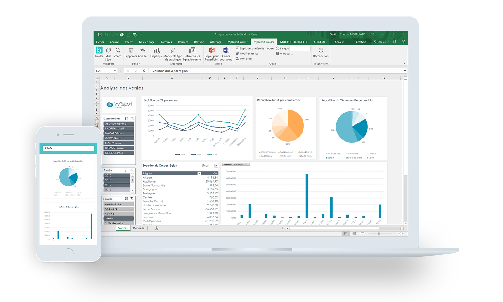 L'outil de reporting Excel avec MyReport