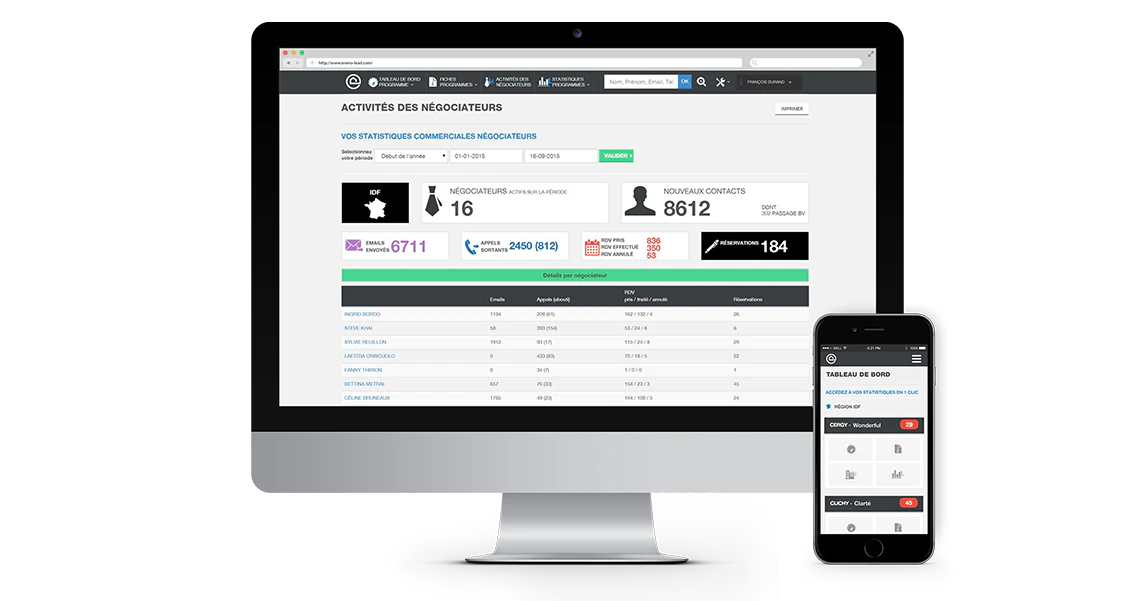 Extranet CRM : le logiciel Immolead