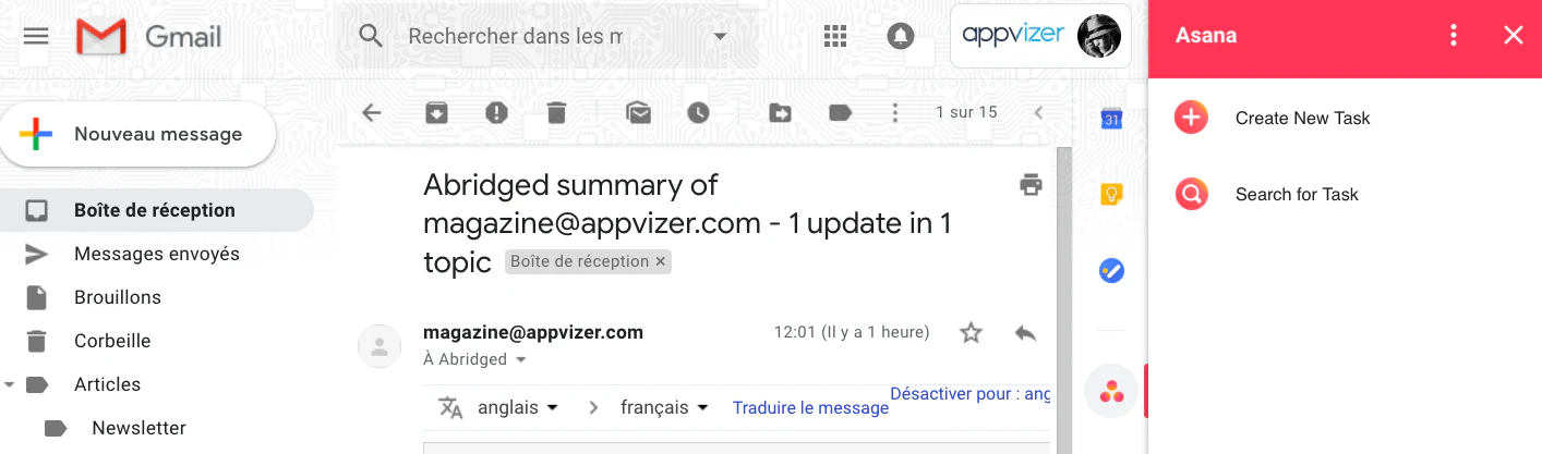 planifier un projet : créer une tâche depuis gmail