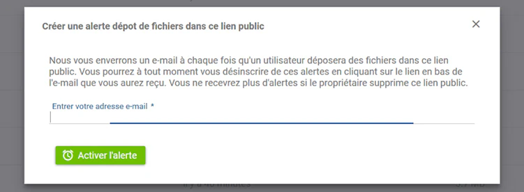 Numsync, alerte par mail lors d’un nouveau dépôt de fichier