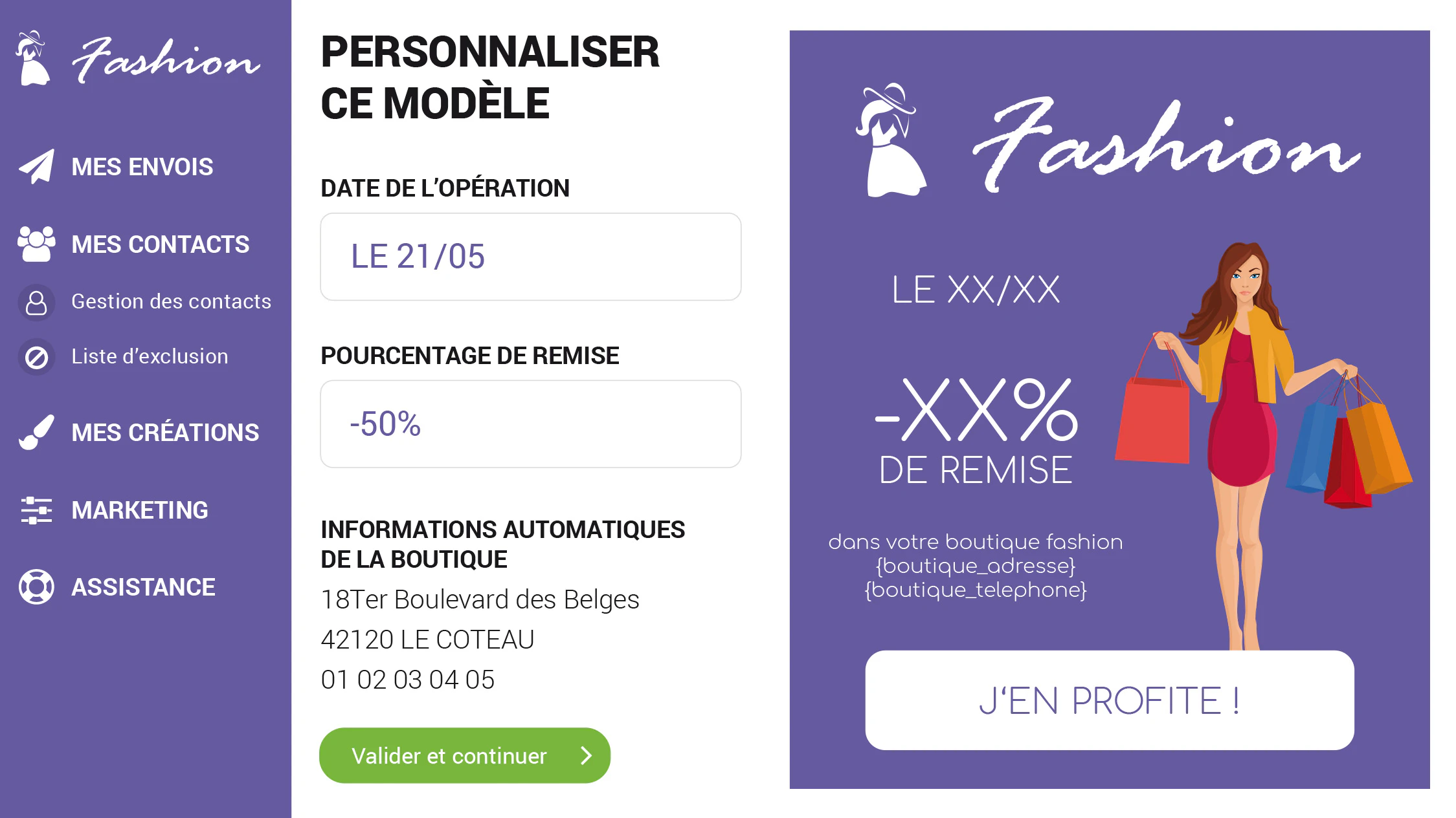 Exemple de personnalisation